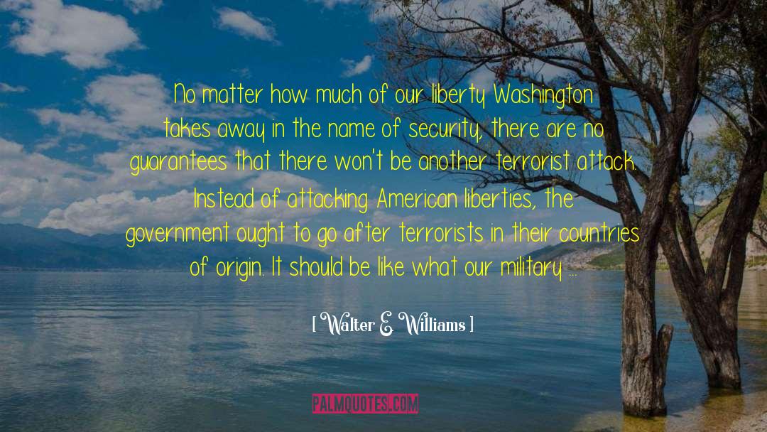 Terrorist Attack quotes by Walter E. Williams