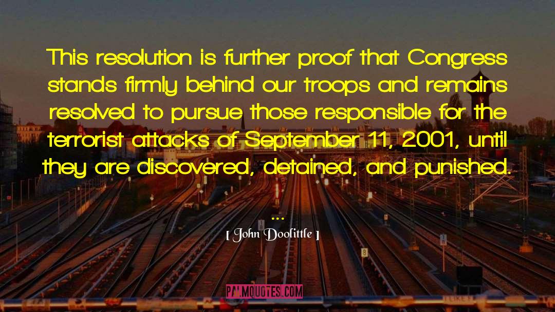 Terrorist Attacks quotes by John Doolittle