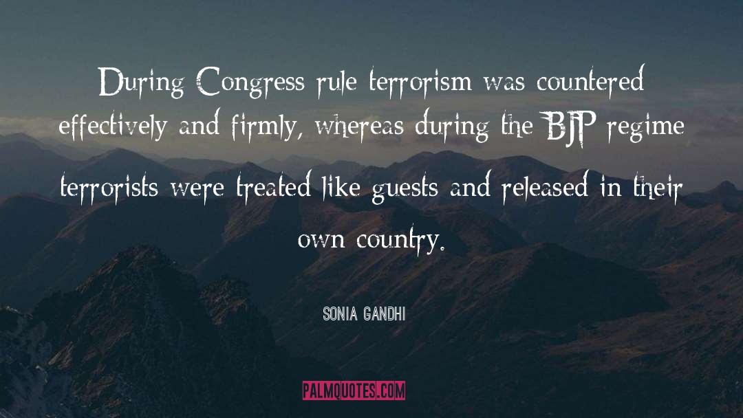 Terrorists quotes by Sonia Gandhi