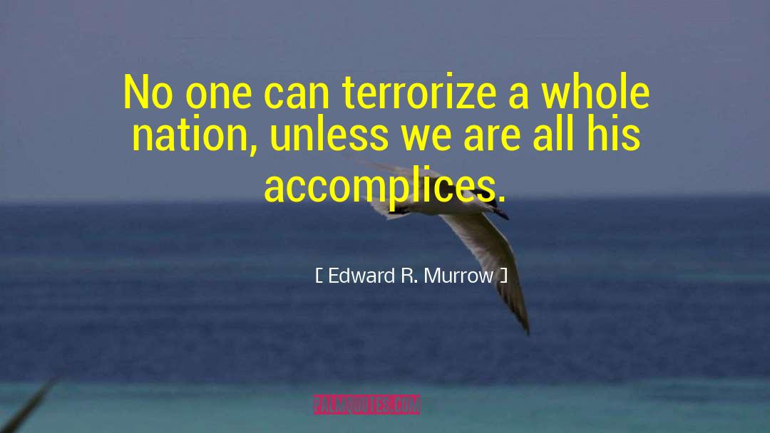 Terrorize quotes by Edward R. Murrow