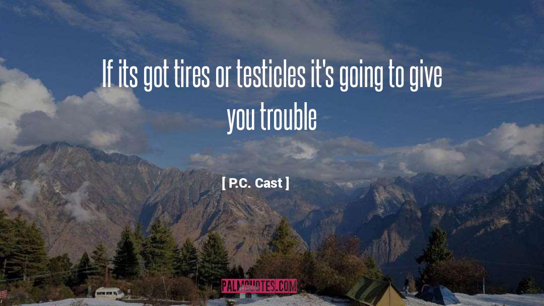 Testicles quotes by P.C. Cast