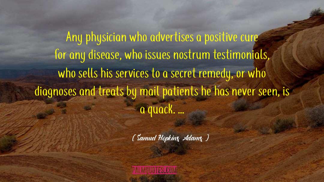 Testimonial quotes by Samuel Hopkins Adams