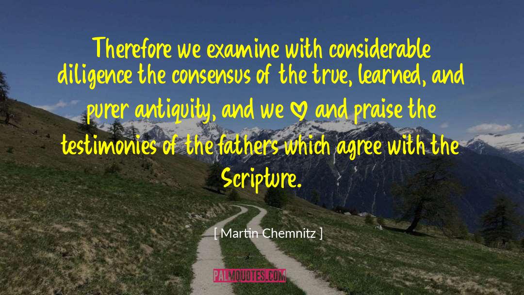 Testimonies quotes by Martin Chemnitz