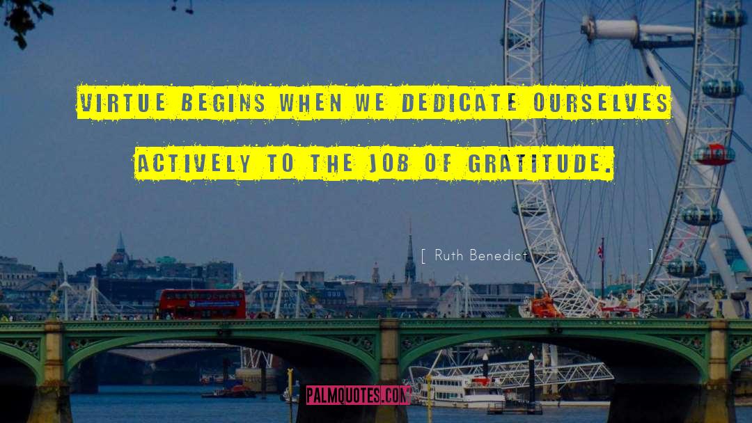 Thank You Gratitude quotes by Ruth Benedict