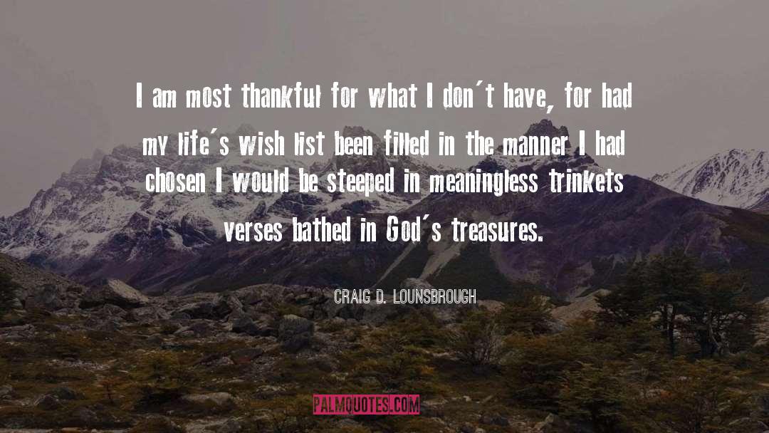 Thankfulness quotes by Craig D. Lounsbrough