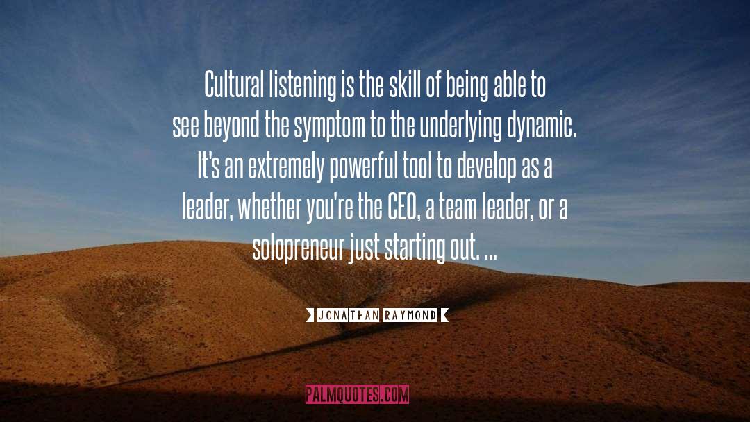 Thanking Team Leader quotes by Jonathan Raymond