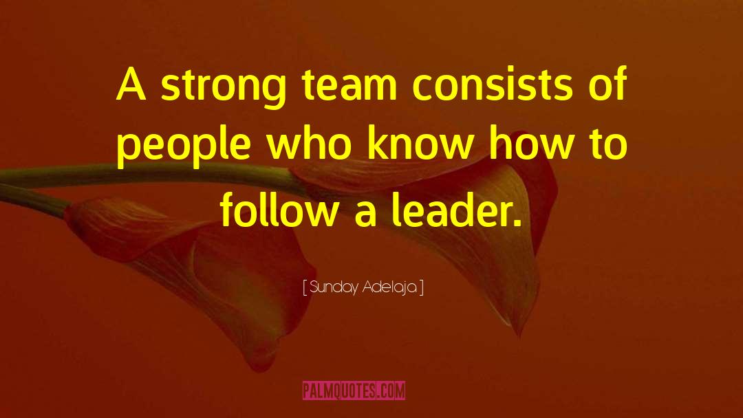 Thanking Team Leader quotes by Sunday Adelaja