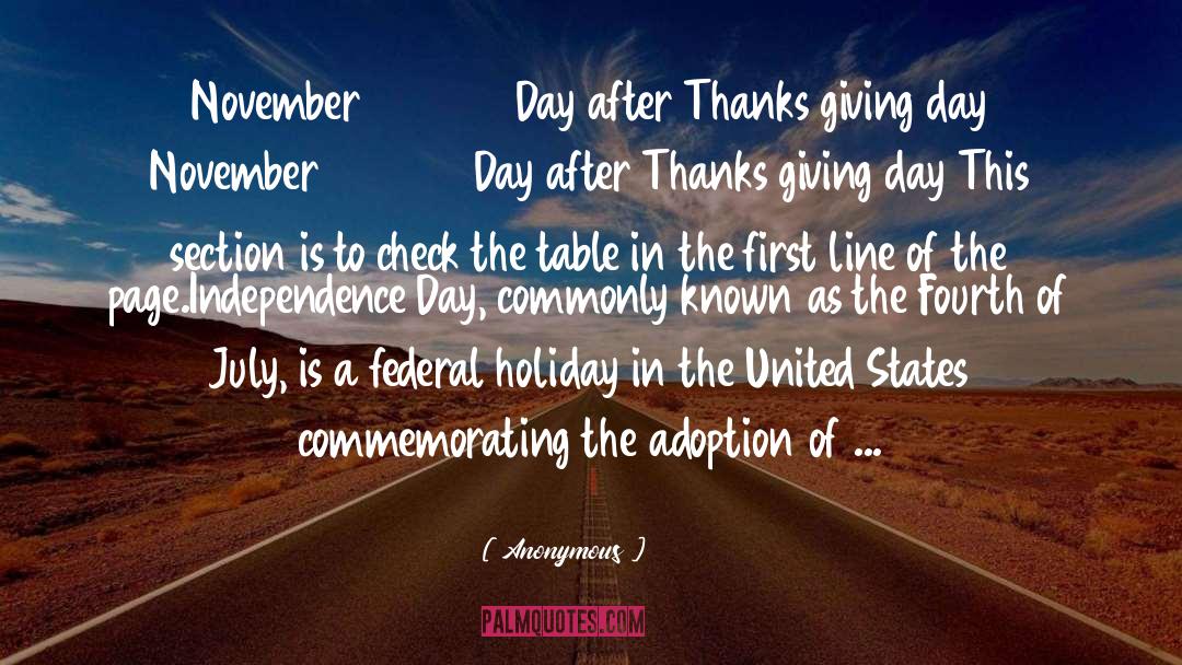Thanks Giving Day quotes by Anonymous