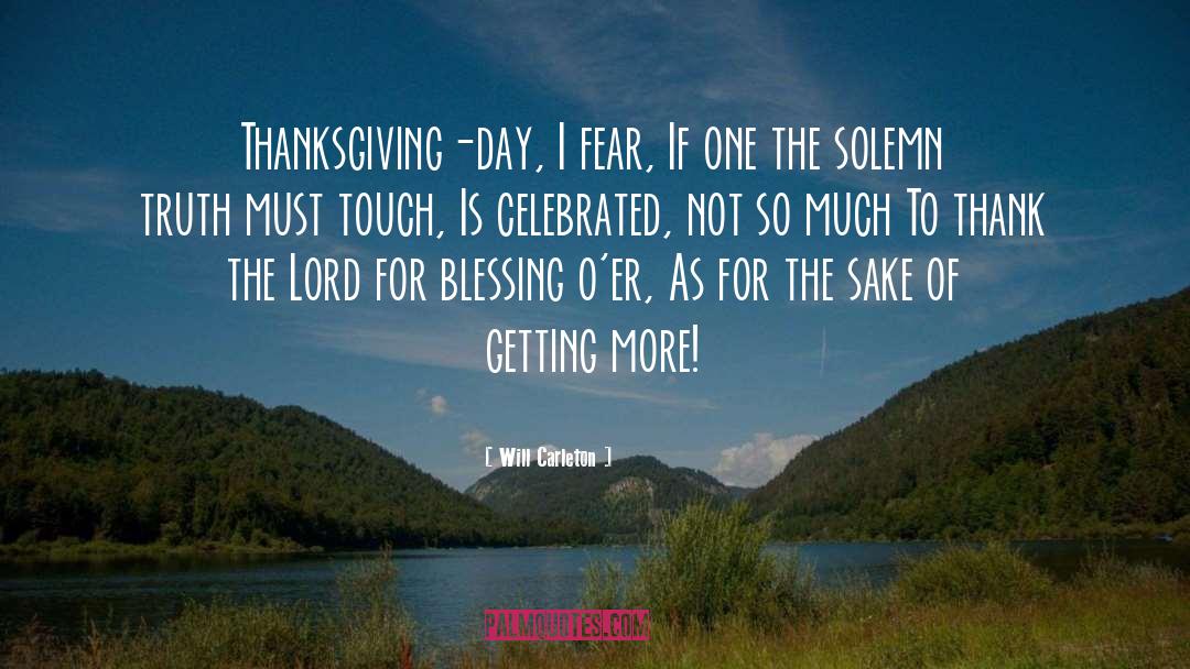 Thanksgiving Day quotes by Will Carleton
