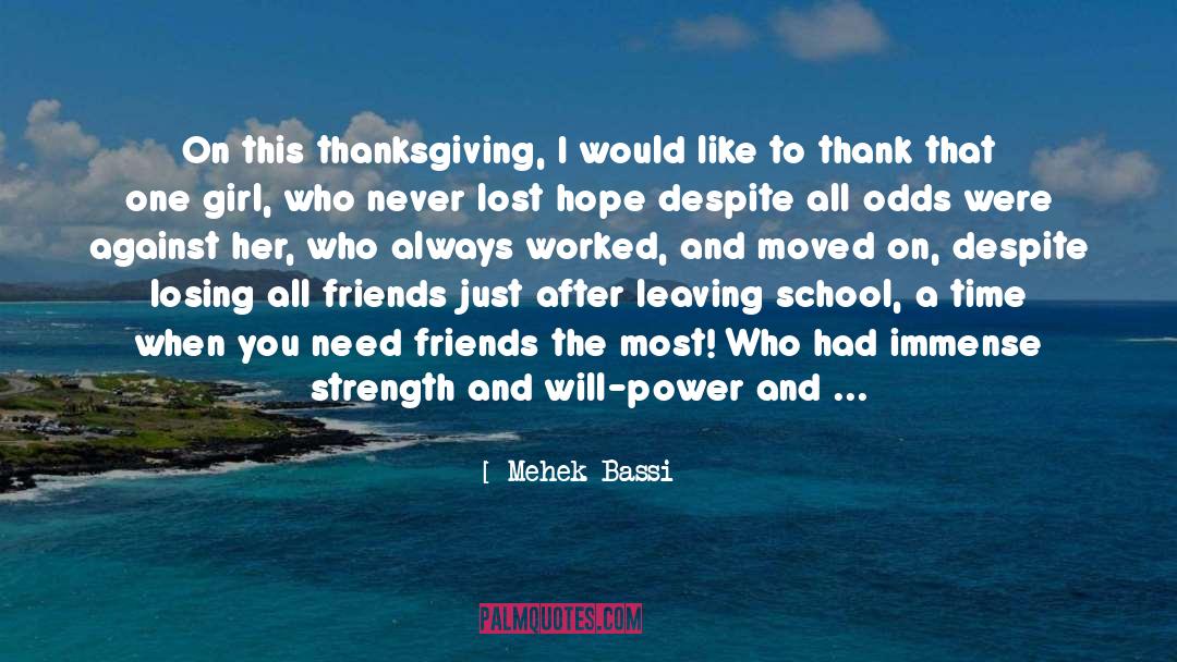 Thanksgiving quotes by Mehek Bassi