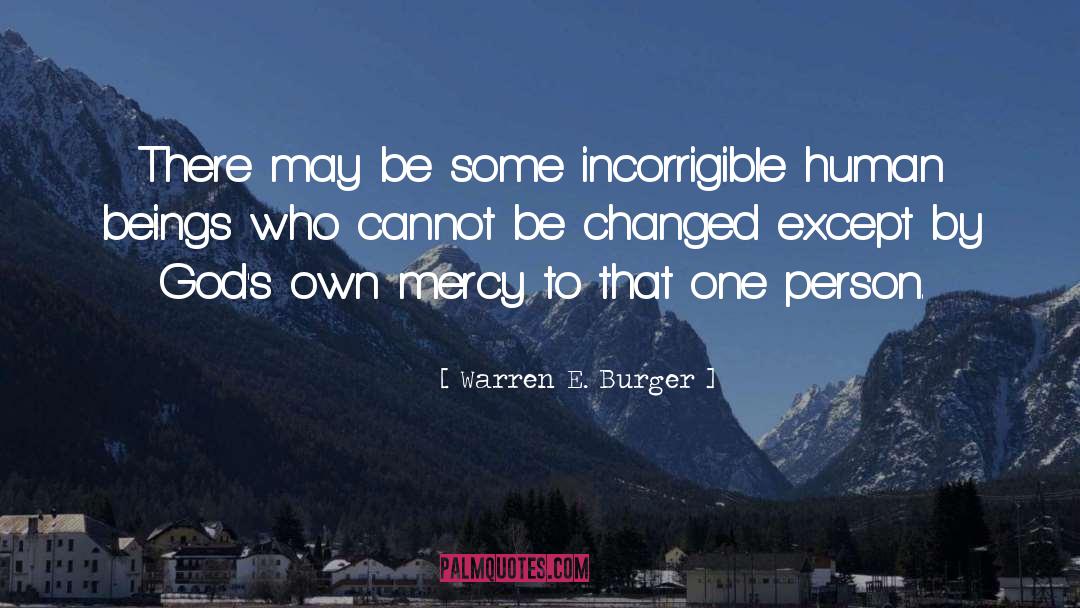 That One Person quotes by Warren E. Burger