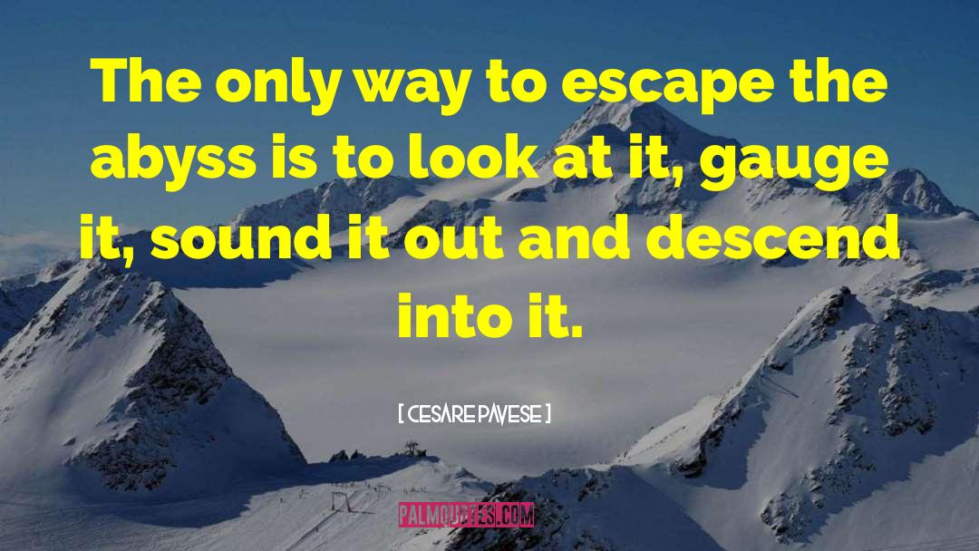 The Abyss Looks Back quotes by Cesare Pavese