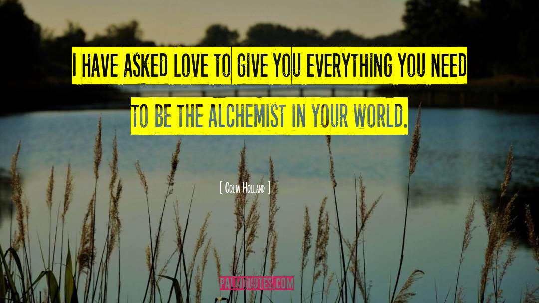 The Alchemist quotes by Colm Holland