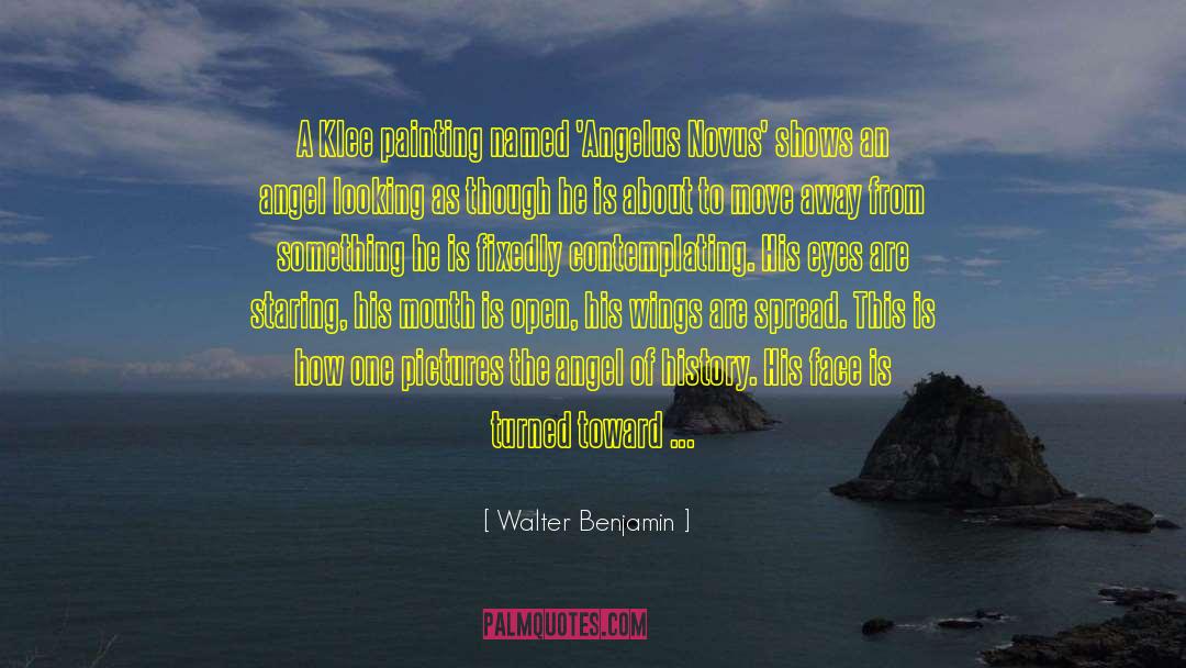 The Angel quotes by Walter Benjamin