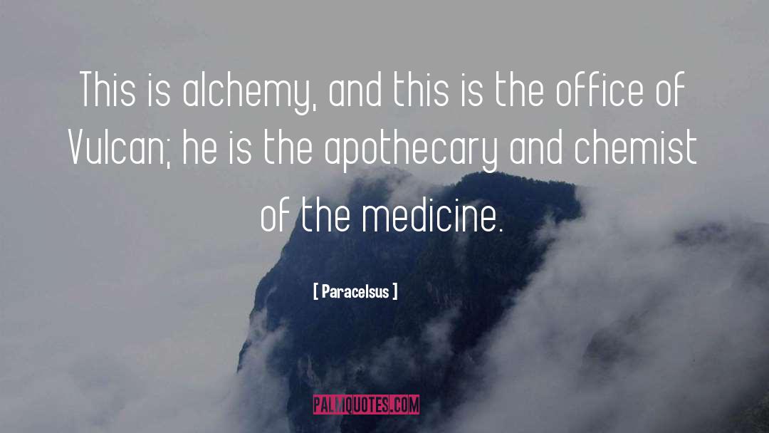 The Apothecary quotes by Paracelsus