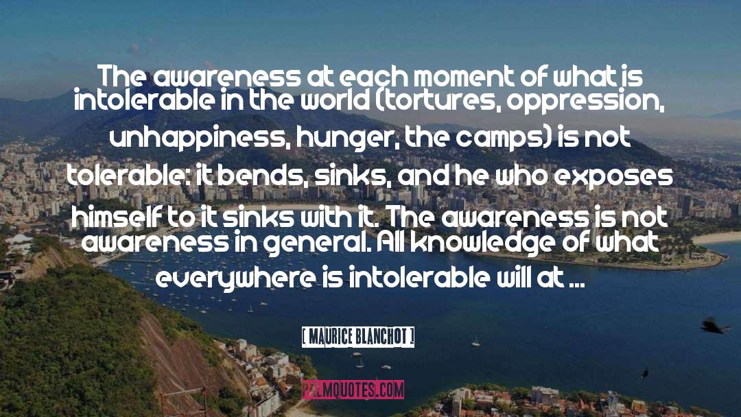 The Awareness quotes by Maurice Blanchot