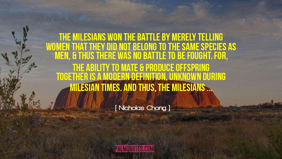 The Battle Is Not Physical quotes by Nicholas Chong