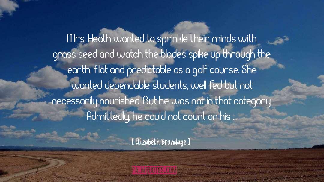 The Big Field quotes by Elizabeth Brundage