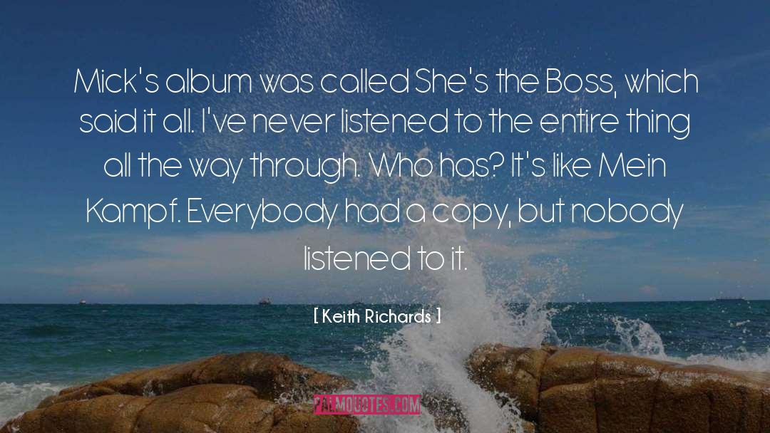 The Boss quotes by Keith Richards