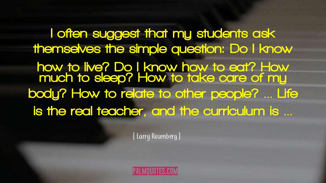 The Curriculum quotes by Larry Rosenberg