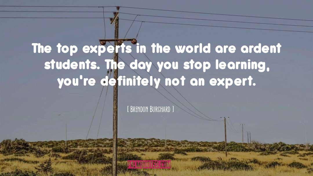 The Day You Stop Learning quotes by Brendon Burchard