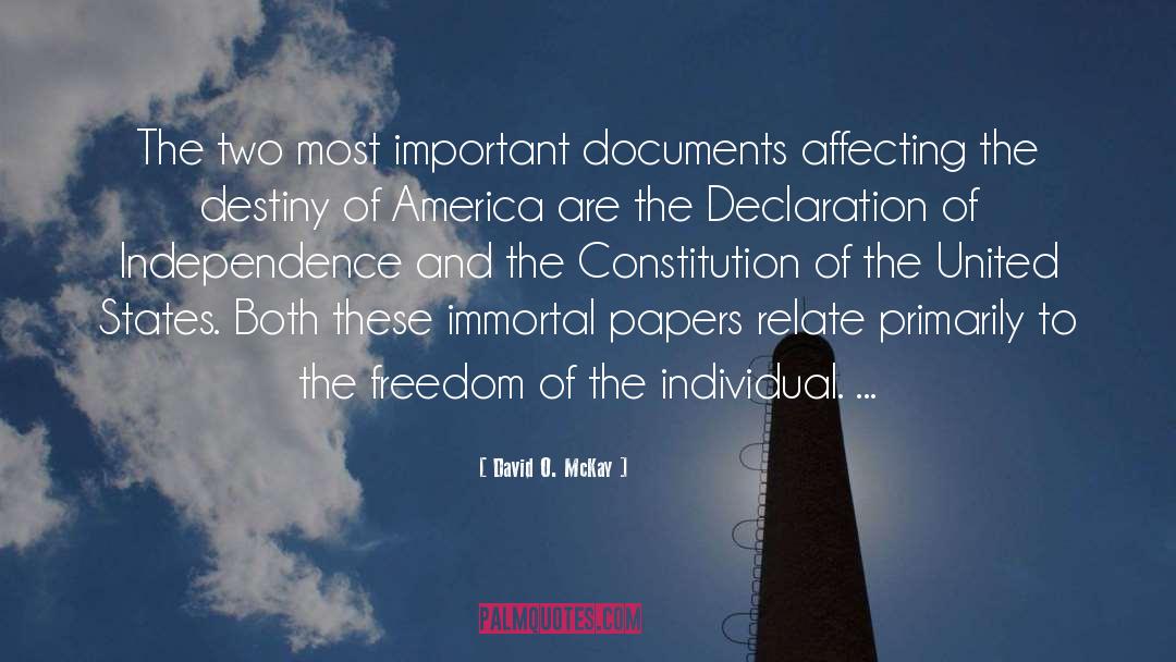 The Declaration quotes by David O. McKay