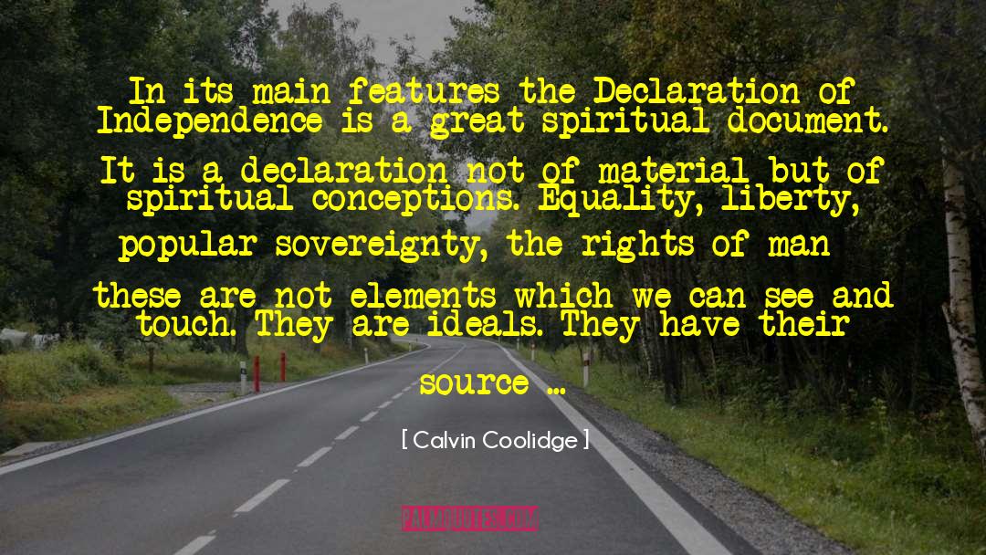 The Declaration quotes by Calvin Coolidge