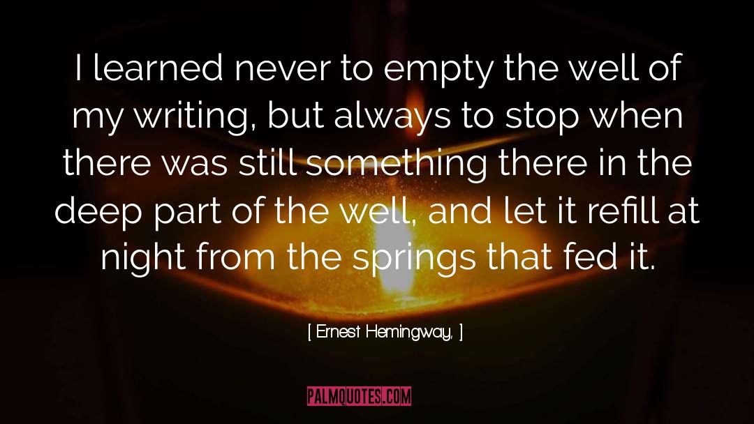 The Deep quotes by Ernest Hemingway,