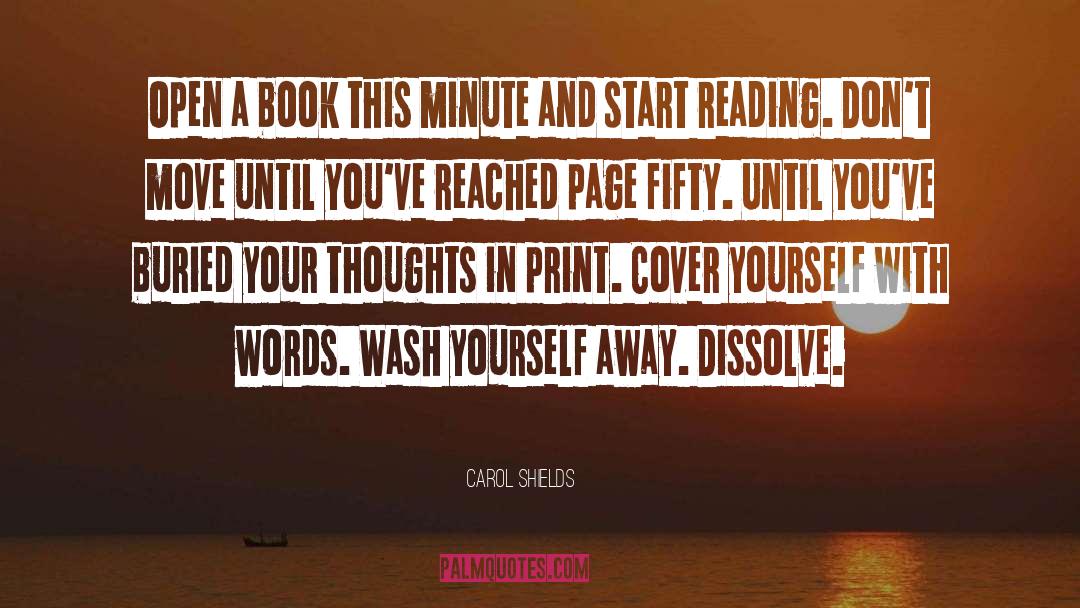 The Dissolve quotes by Carol Shields
