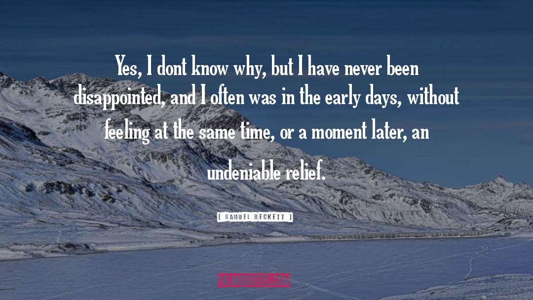 The Early Days quotes by Samuel Beckett