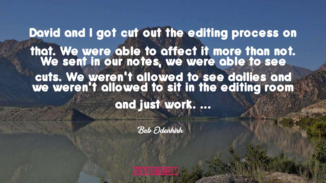 The Editing Process quotes by Bob Odenkirk