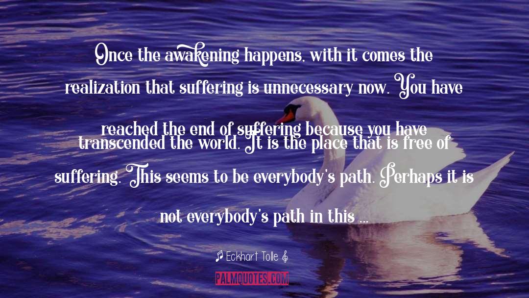 The End Of Suffering quotes by Eckhart Tolle