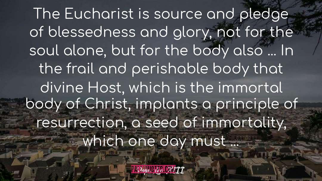 The Eucharist quotes by Pope Leo XIII
