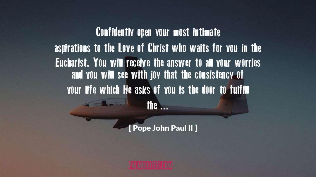 The Eucharist quotes by Pope John Paul II