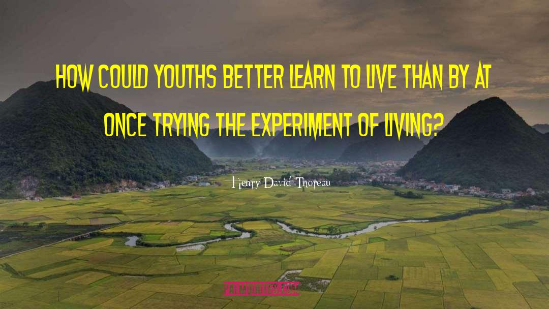 The Experiment quotes by Henry David Thoreau