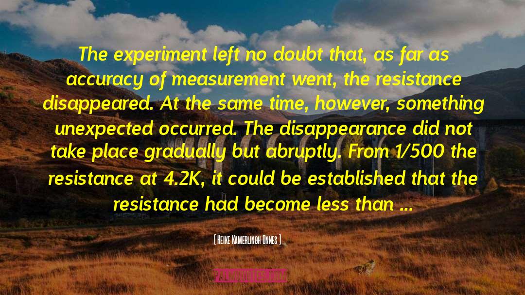 The Experiment quotes by Heike Kamerlingh Onnes