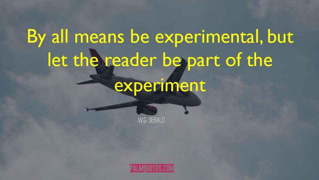 The Experiment quotes by W.G. Sebald