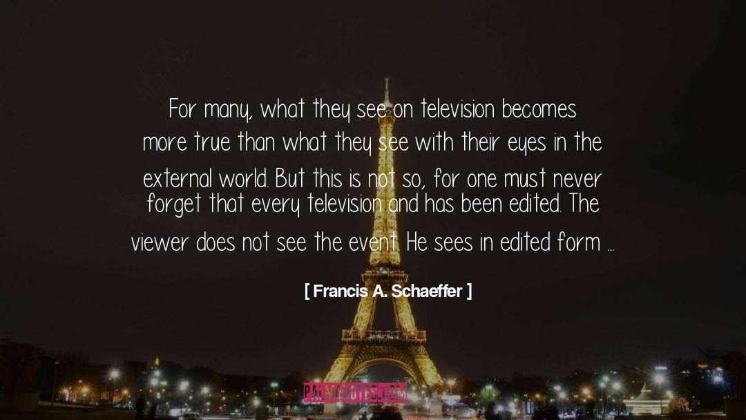 The External World quotes by Francis A. Schaeffer