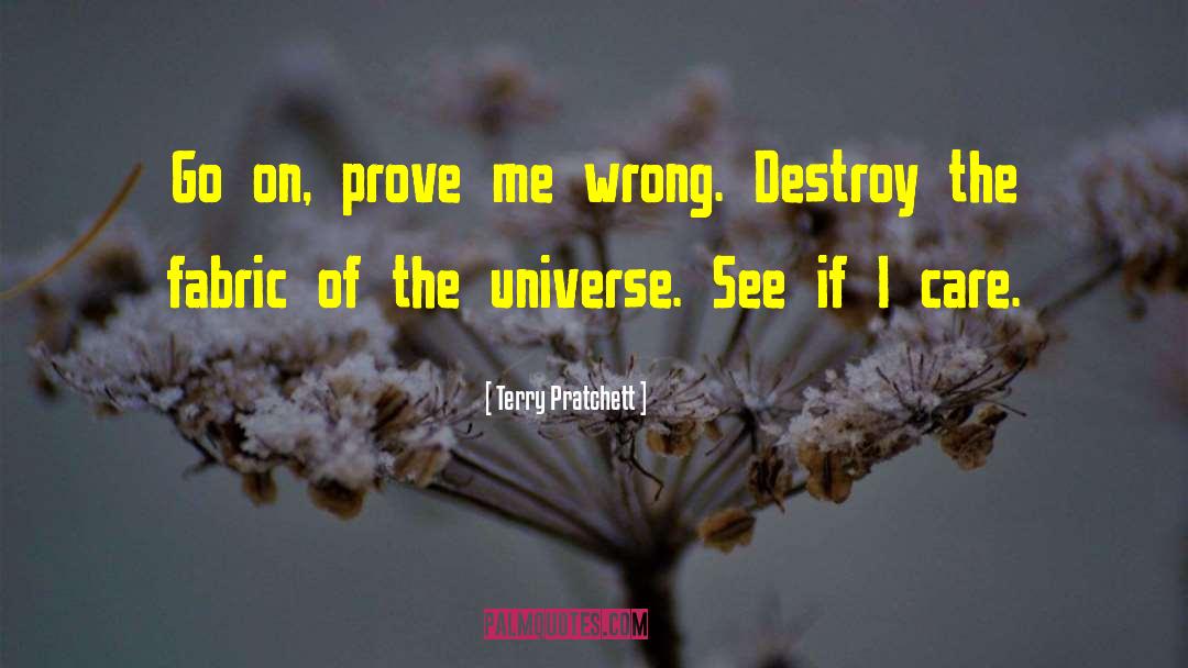 The Fabric Of The Universe quotes by Terry Pratchett