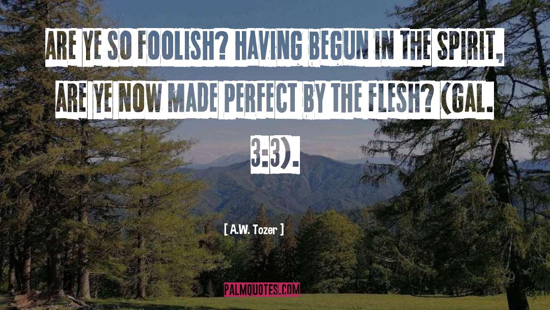 The Flesh quotes by A.W. Tozer