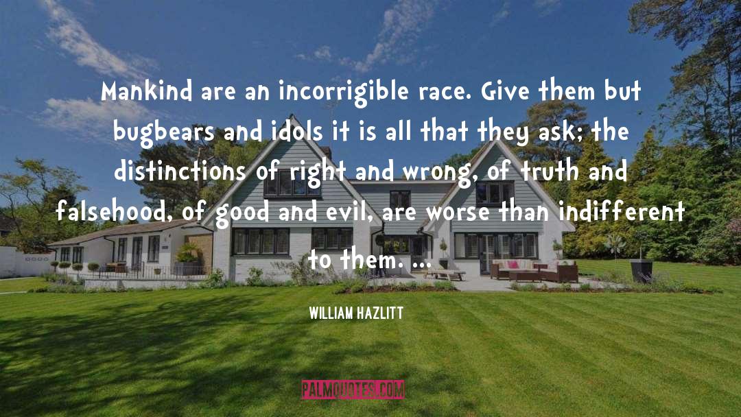The Four Idols quotes by William Hazlitt