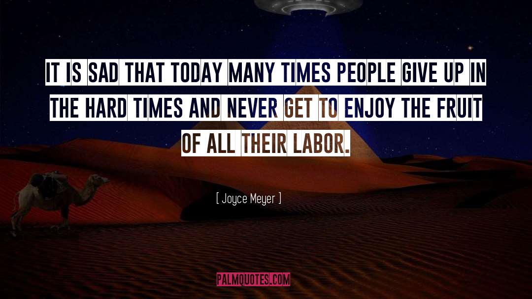 The Fruit Of Labor quotes by Joyce Meyer