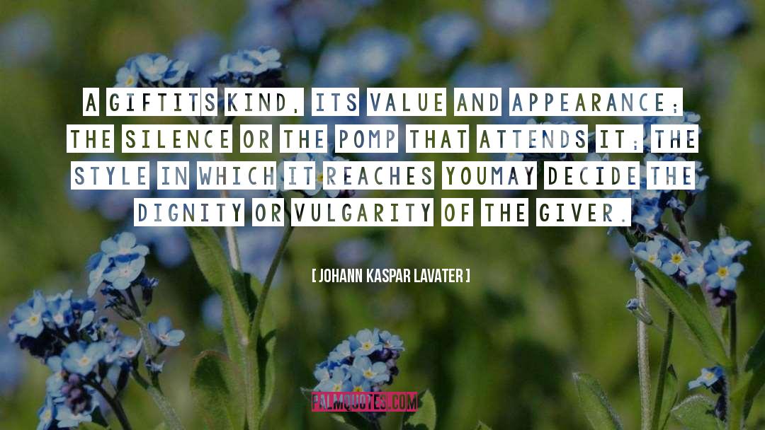 The Giver quotes by Johann Kaspar Lavater