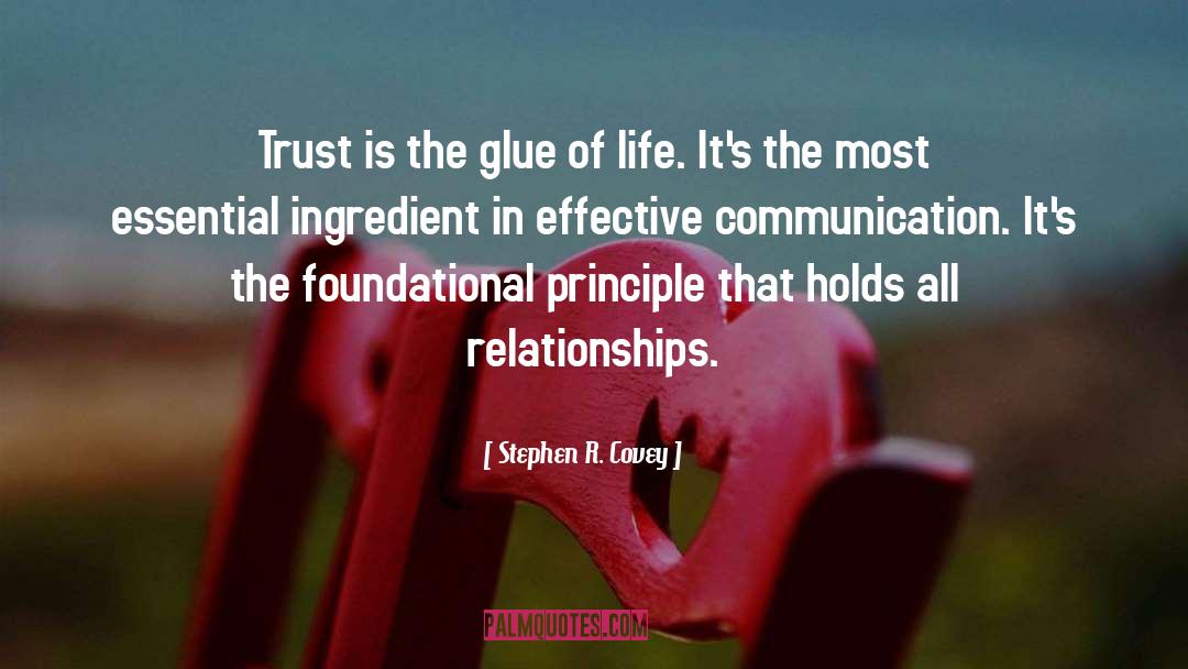The Glue That Holds Us Together quotes by Stephen R. Covey