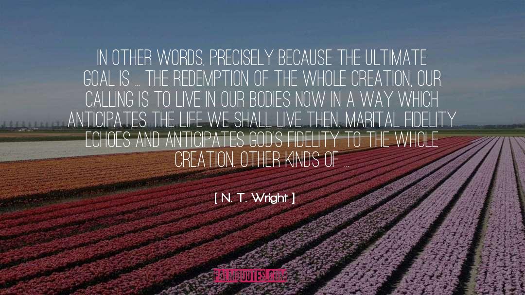 The Goal Of Loving quotes by N. T. Wright