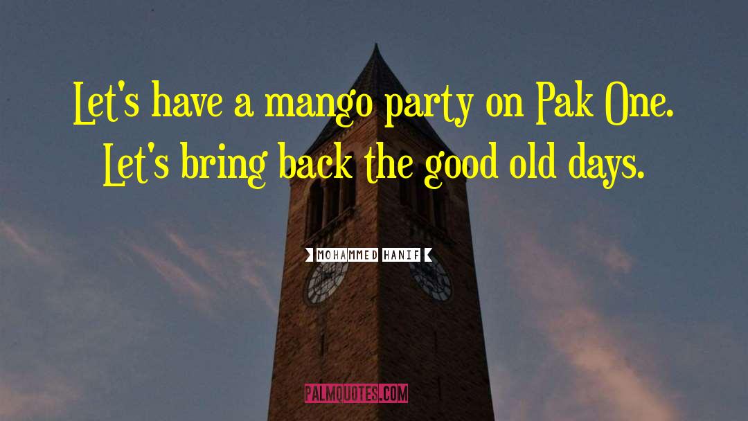 The Good Old Days quotes by Mohammed Hanif