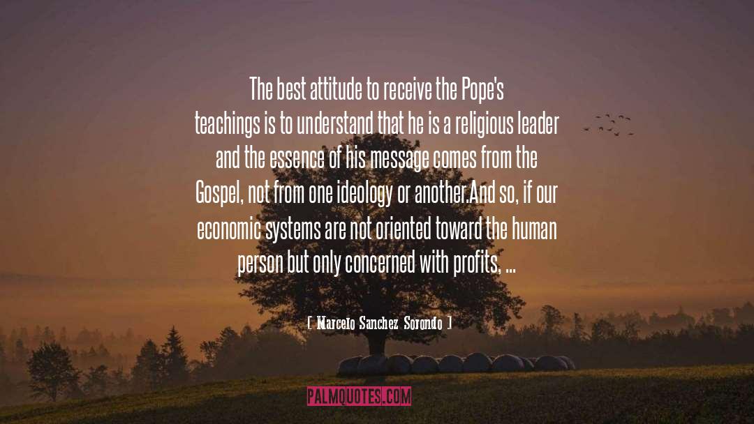 The Gospel quotes by Marcelo Sanchez Sorondo