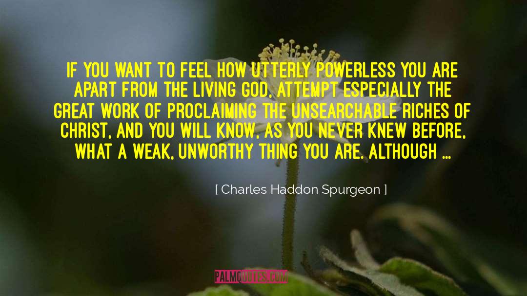 The Great Work quotes by Charles Haddon Spurgeon