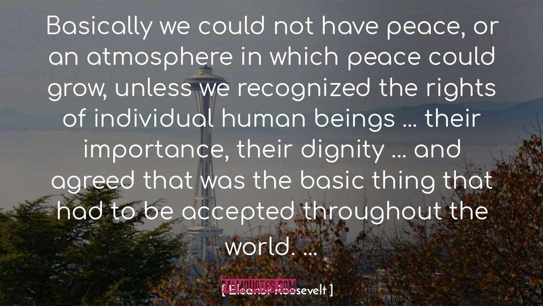 The Importance Of The Human Race quotes by Eleanor Roosevelt