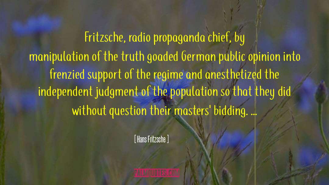 The Independent quotes by Hans Fritzsche